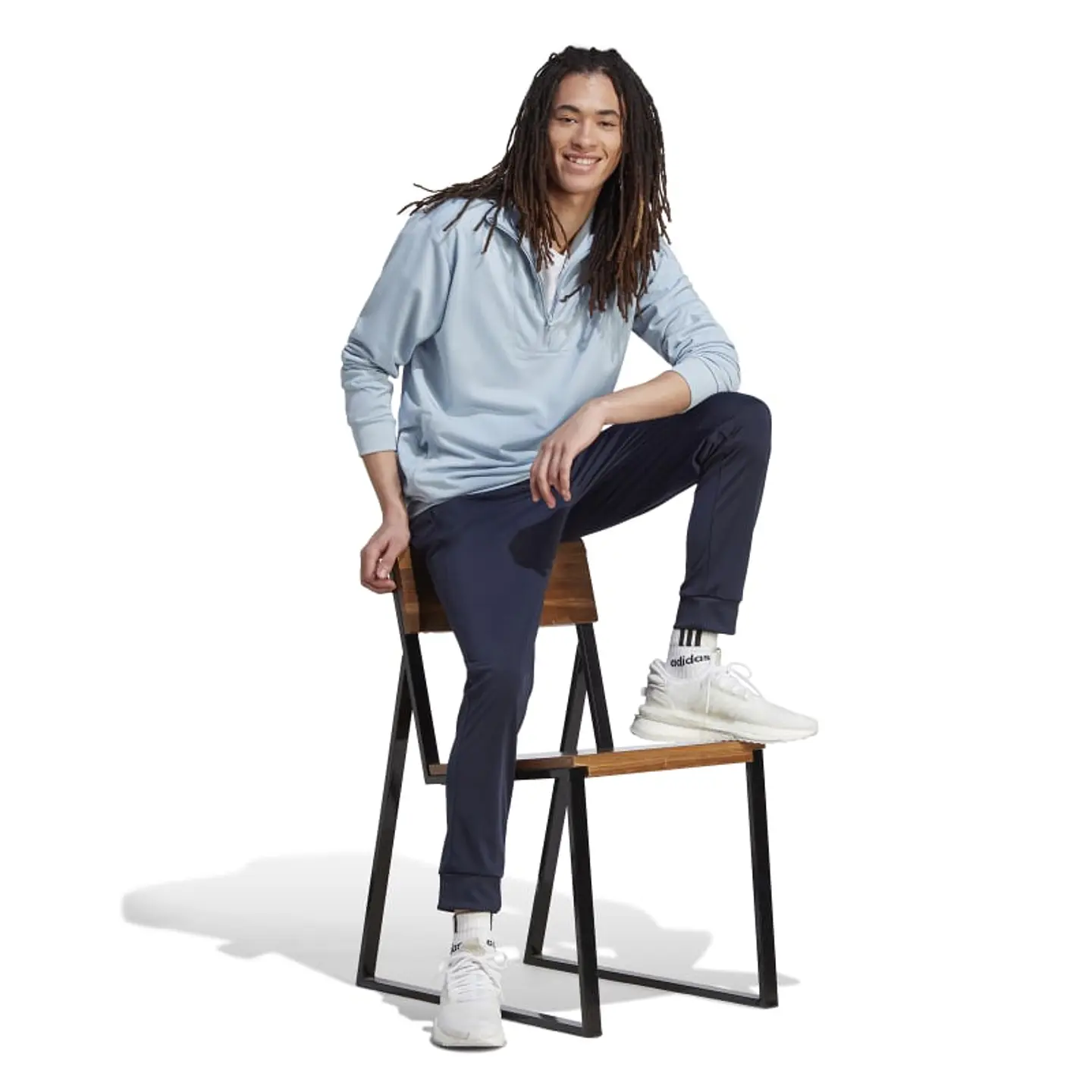 Buzo Hombre Celeste Adidas Ij6062 3