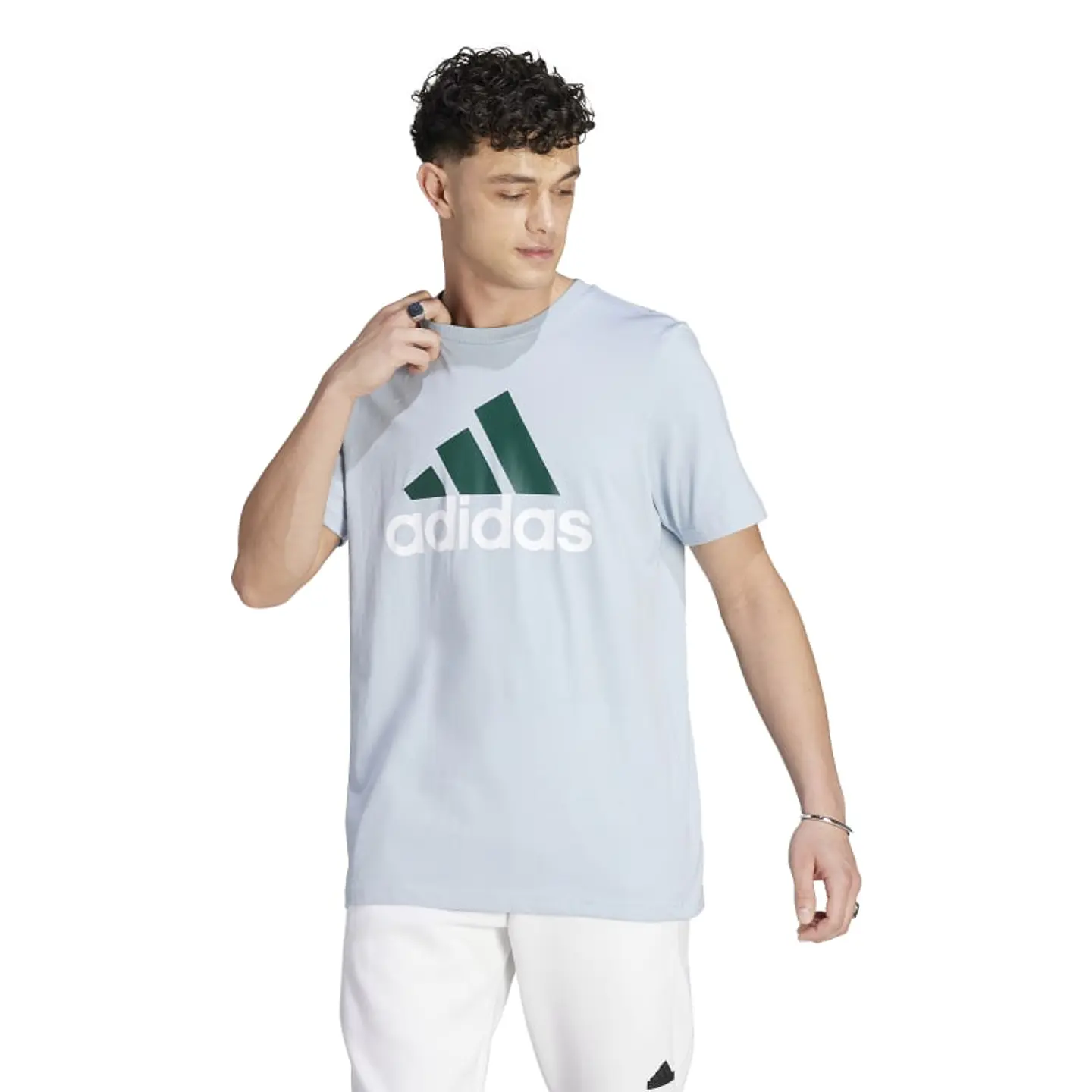 Polera Hombre Celeste  Adidas Ij8576 1