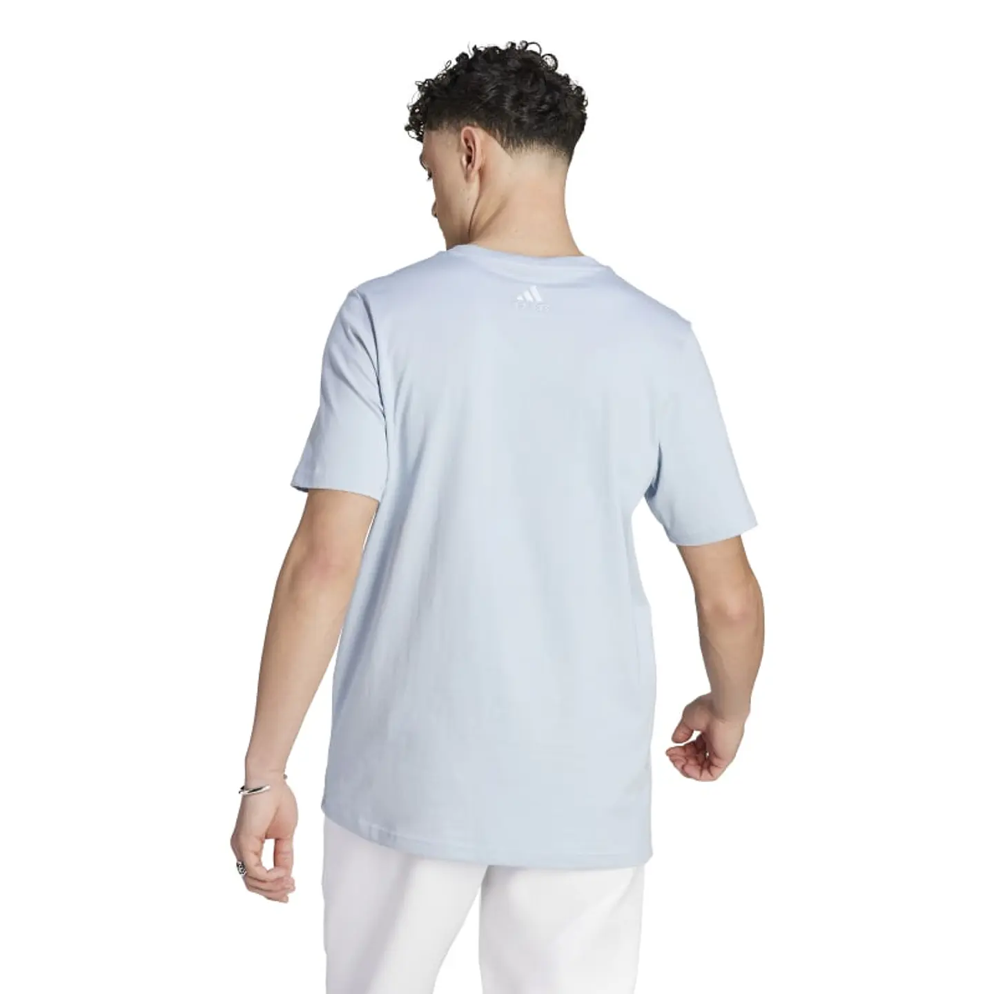 Polera Hombre Celeste  Adidas Ij8576 2