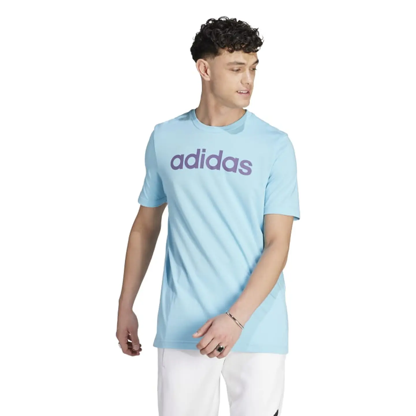 Polera Hombre Celeste  Adidas Ij8659 1