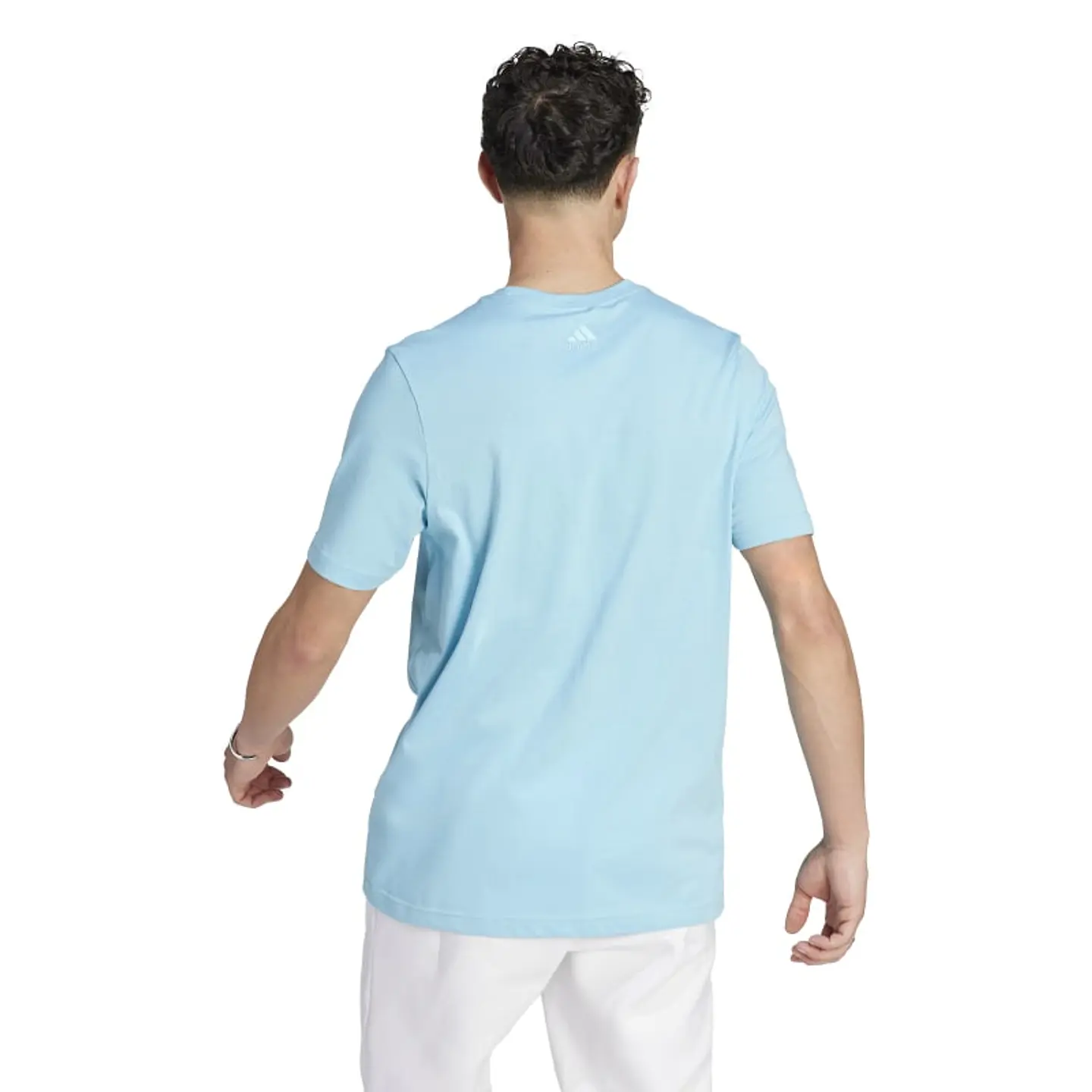 Polera Hombre Celeste  Adidas Ij8659 2