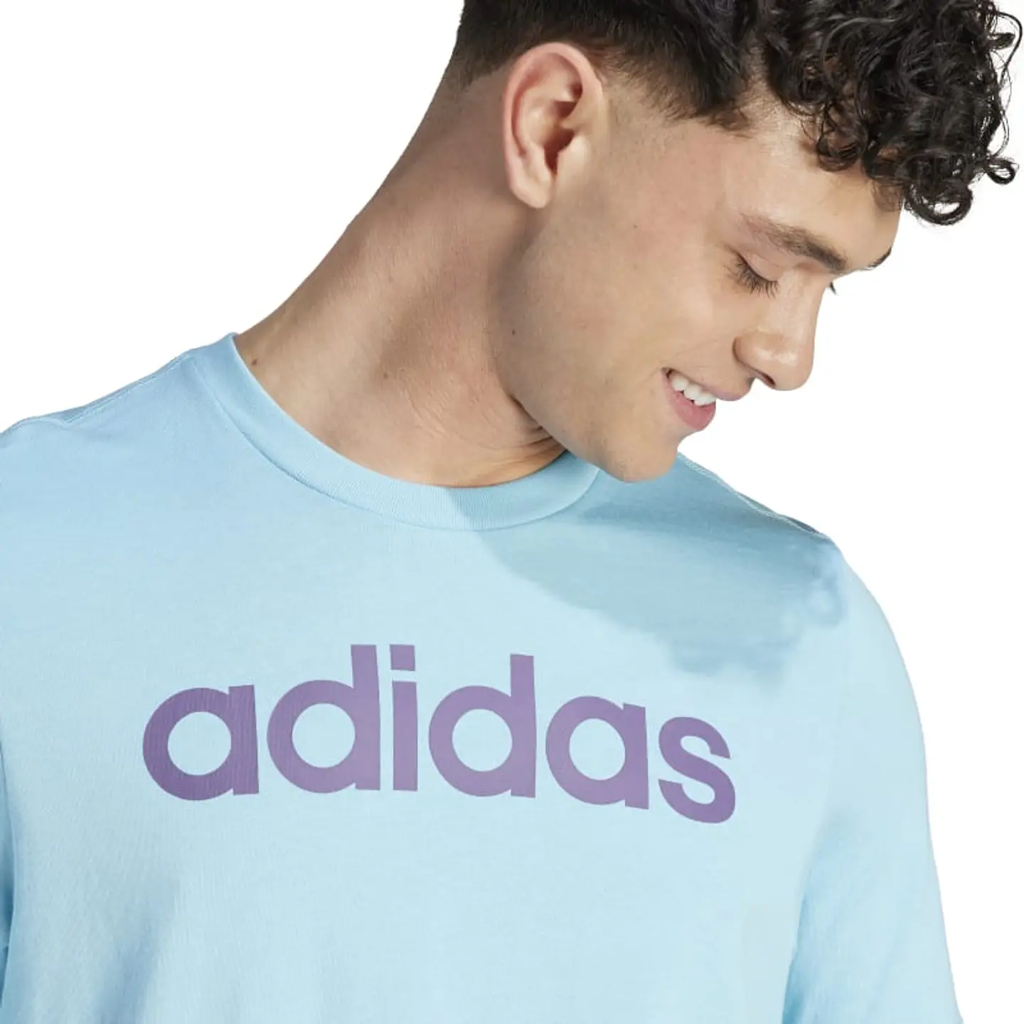 Polera Hombre Celeste  Adidas Ij8659 5