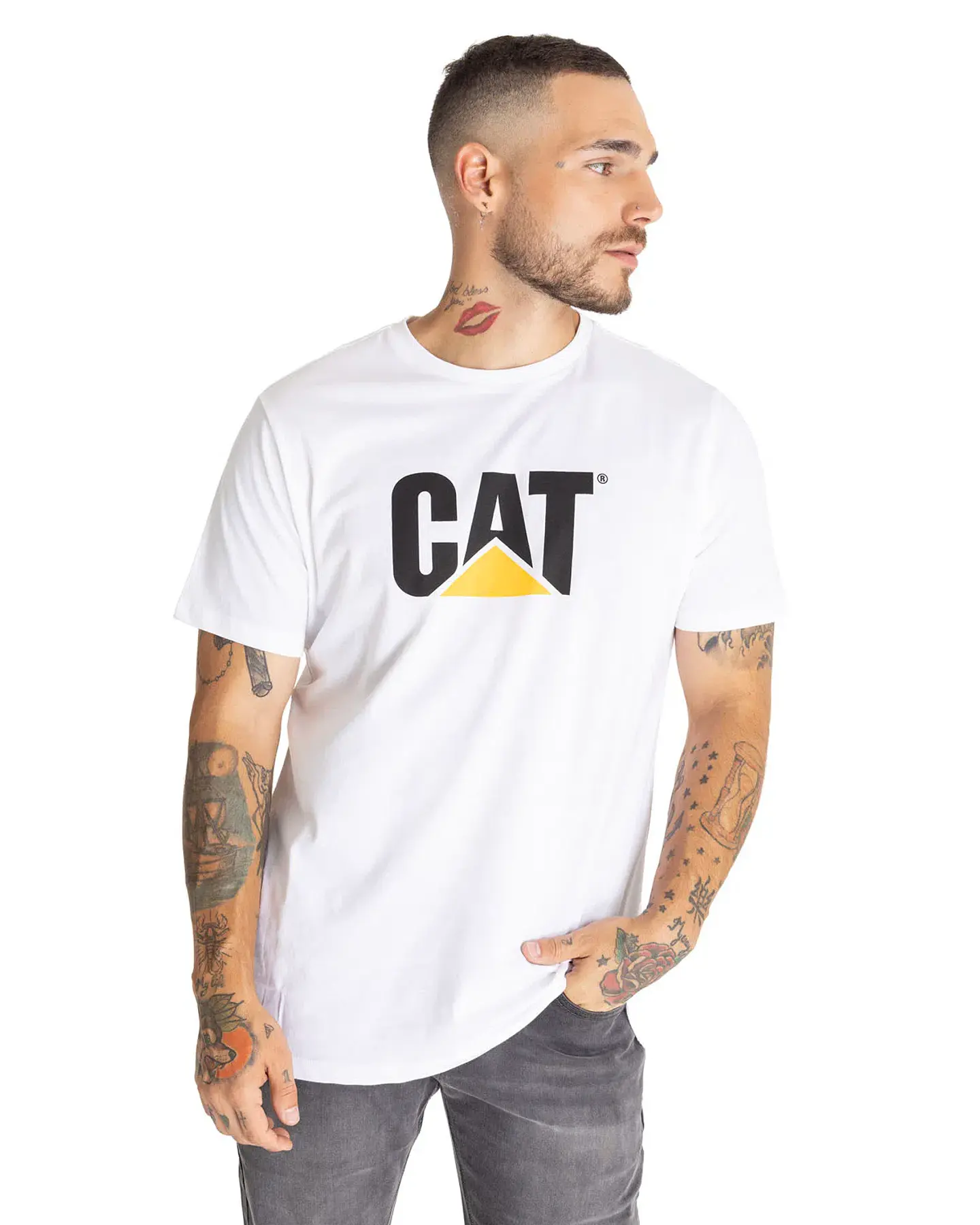Polera Hombre Blanca Cat 2510454-X5M  1