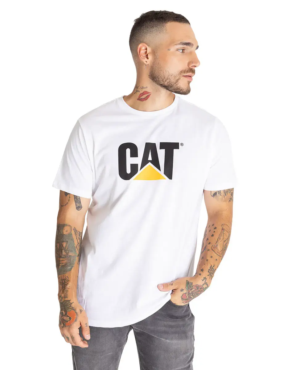 Polera Hombre Blanca Cat 2510454-X5M  1