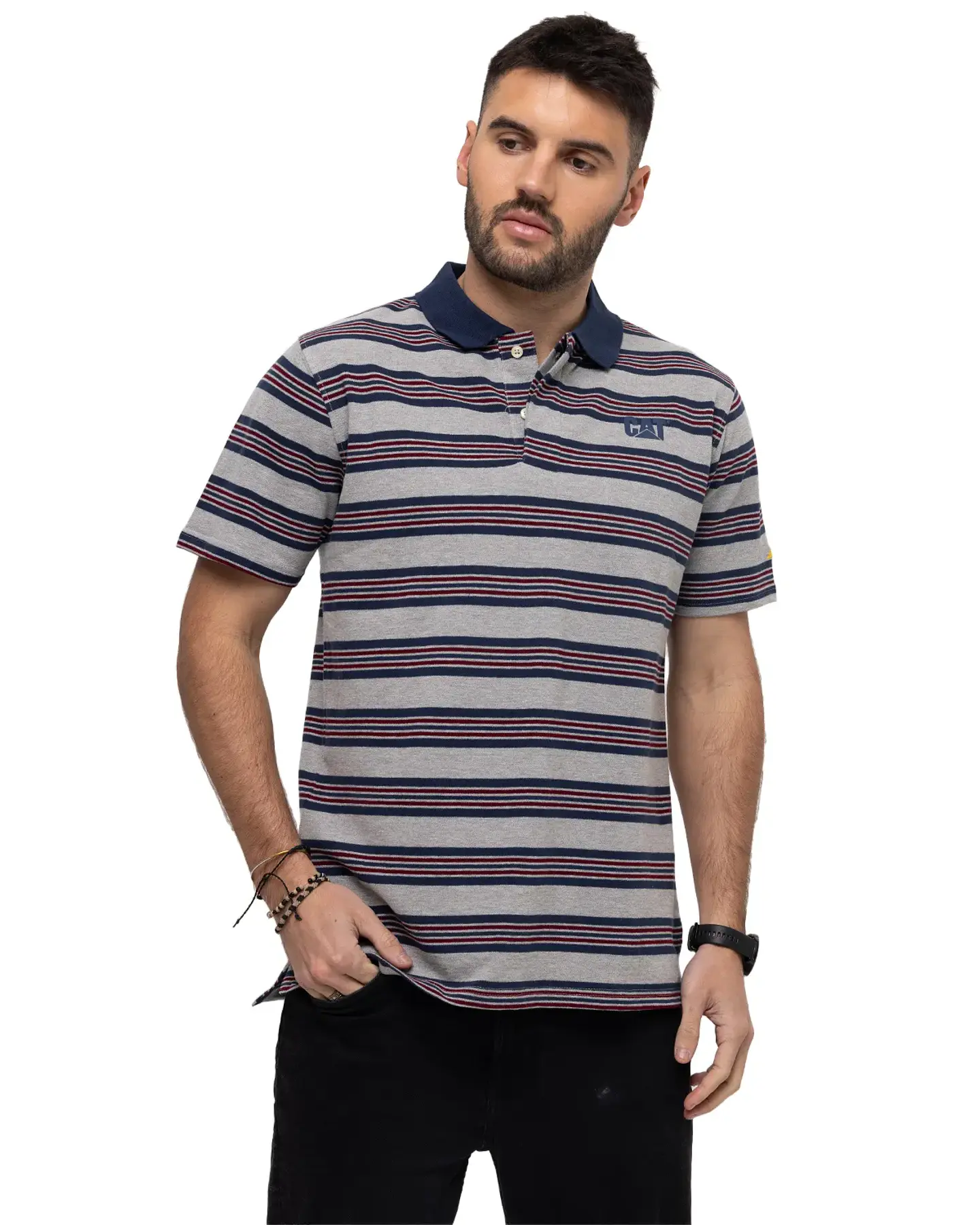 Polera Hombre Gris Cat 4010329-Jdk  1