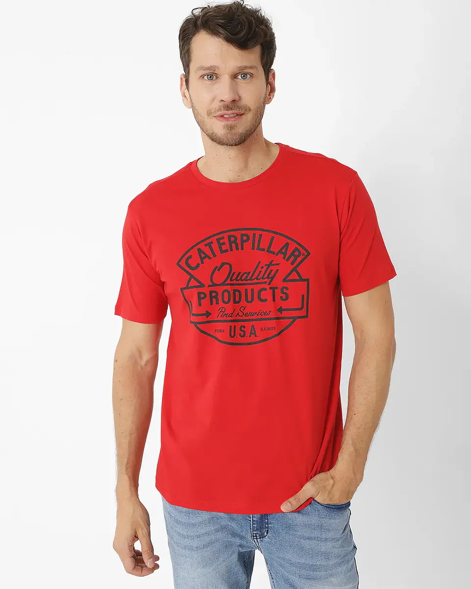 Polera Hombre Roja Cat 4010371-57F  1