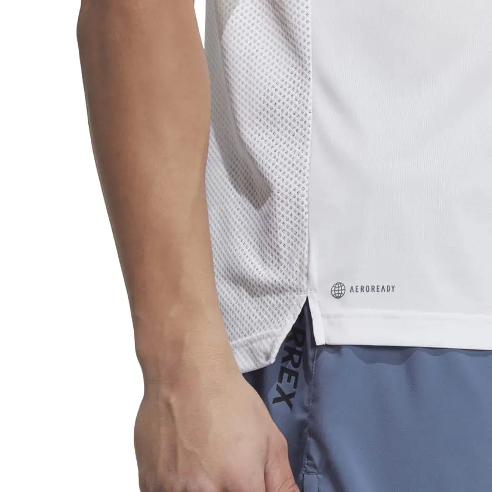 Polera Hombre Blanca Adidas HT9442 5
