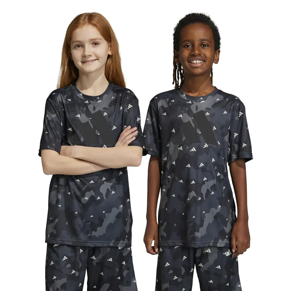 Polera Niño/a Negra Adidas Hr6412 1