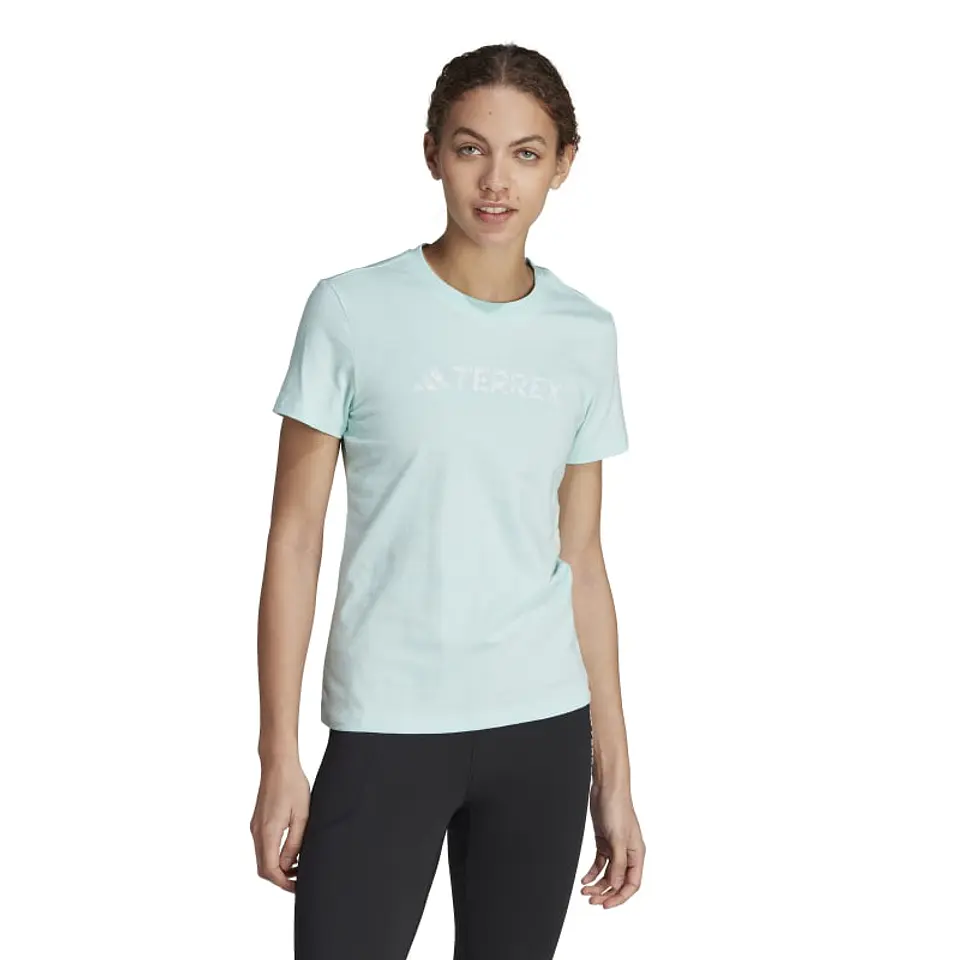 Polera Mujer Celeste Adidas Hy1713 1