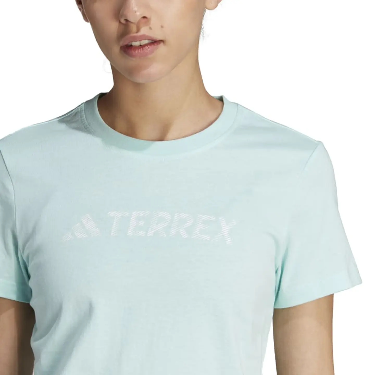 Polera Mujer Celeste Adidas Hy1713 3