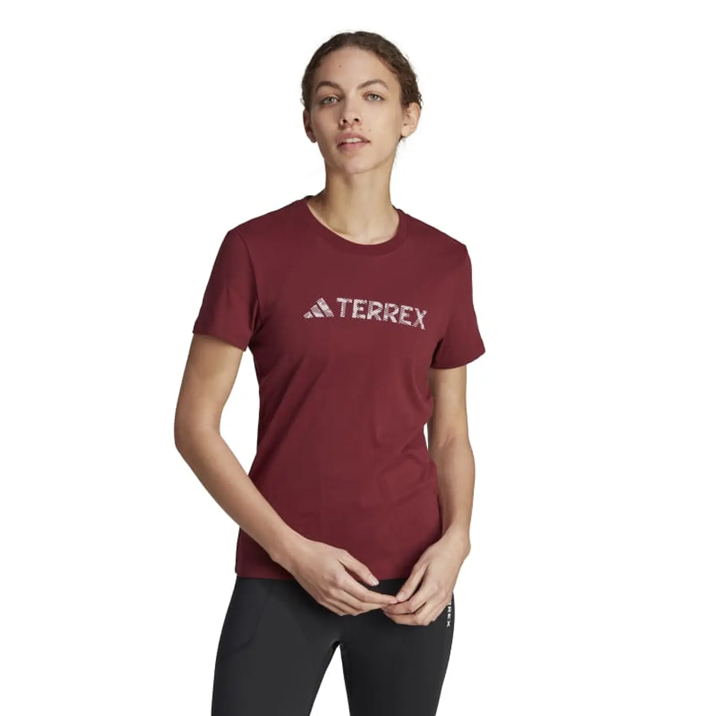 Polera Mujer Burdeo Adidas Hy1714 1