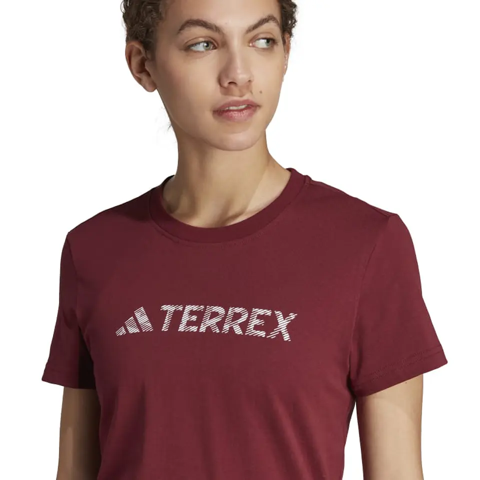 Polera Mujer Burdeo Adidas Hy1714 3
