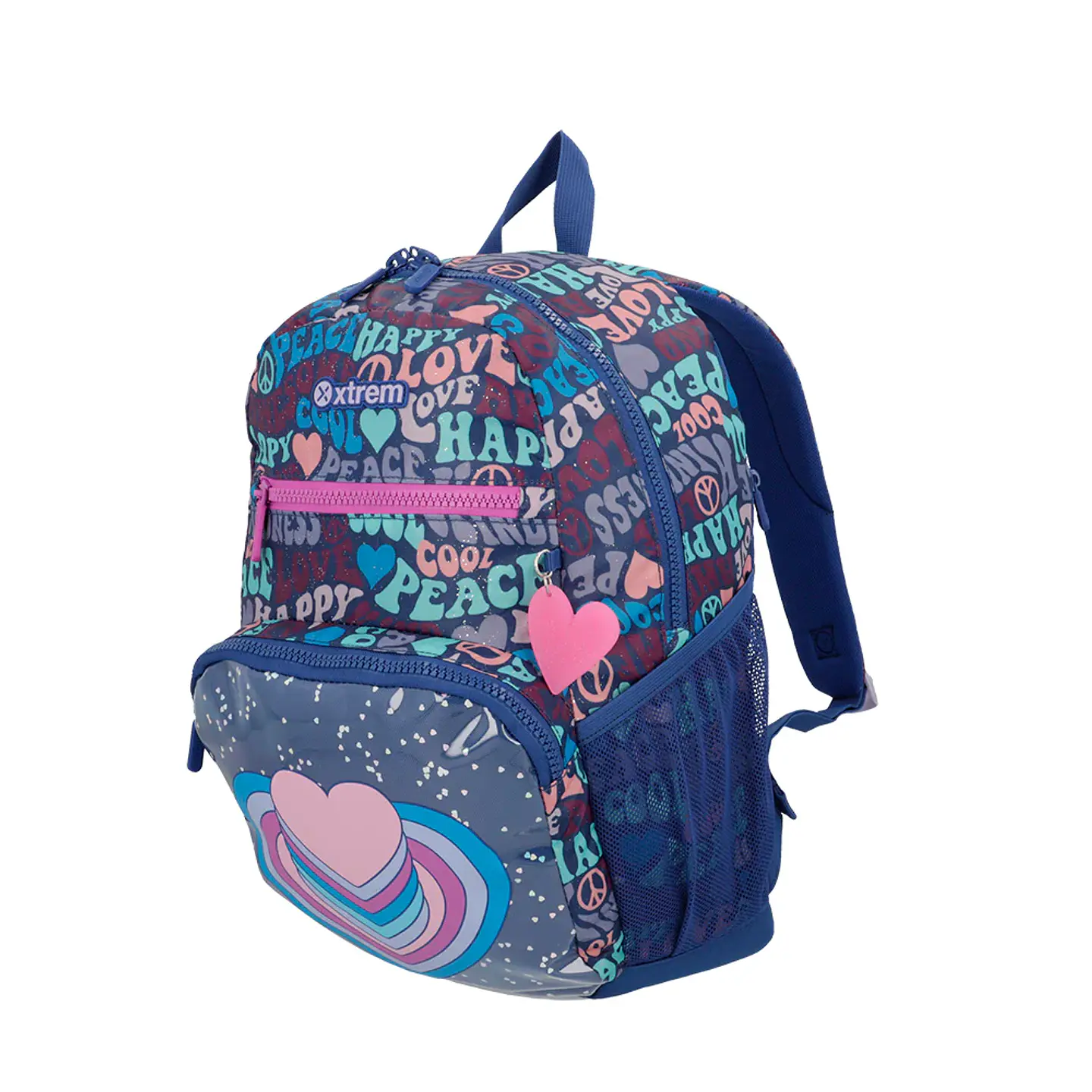 Mochila Corazones Azul Saxoline 151063A4421CNU 2