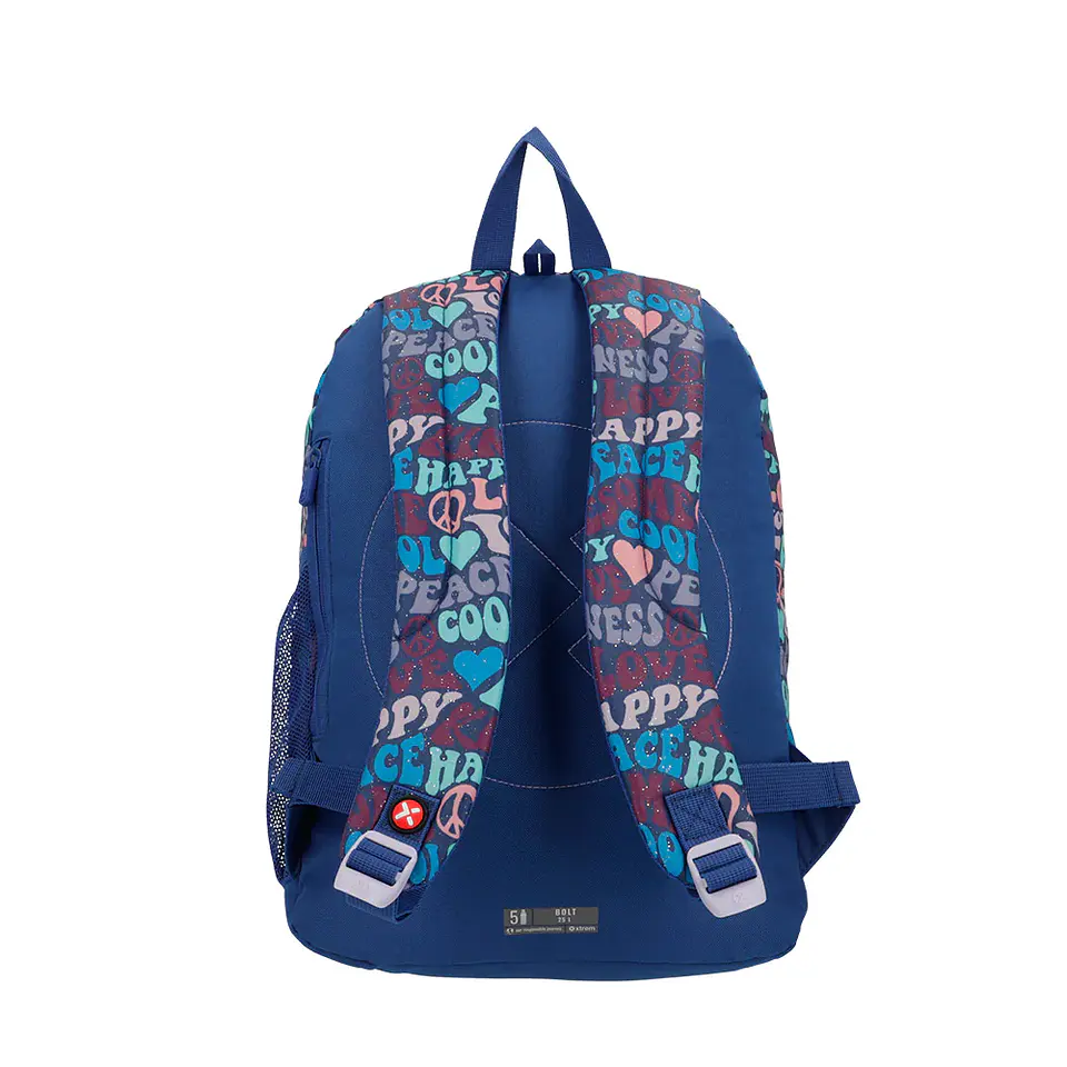 Mochila Corazones Azul Saxoline 151063A4421CNU 3