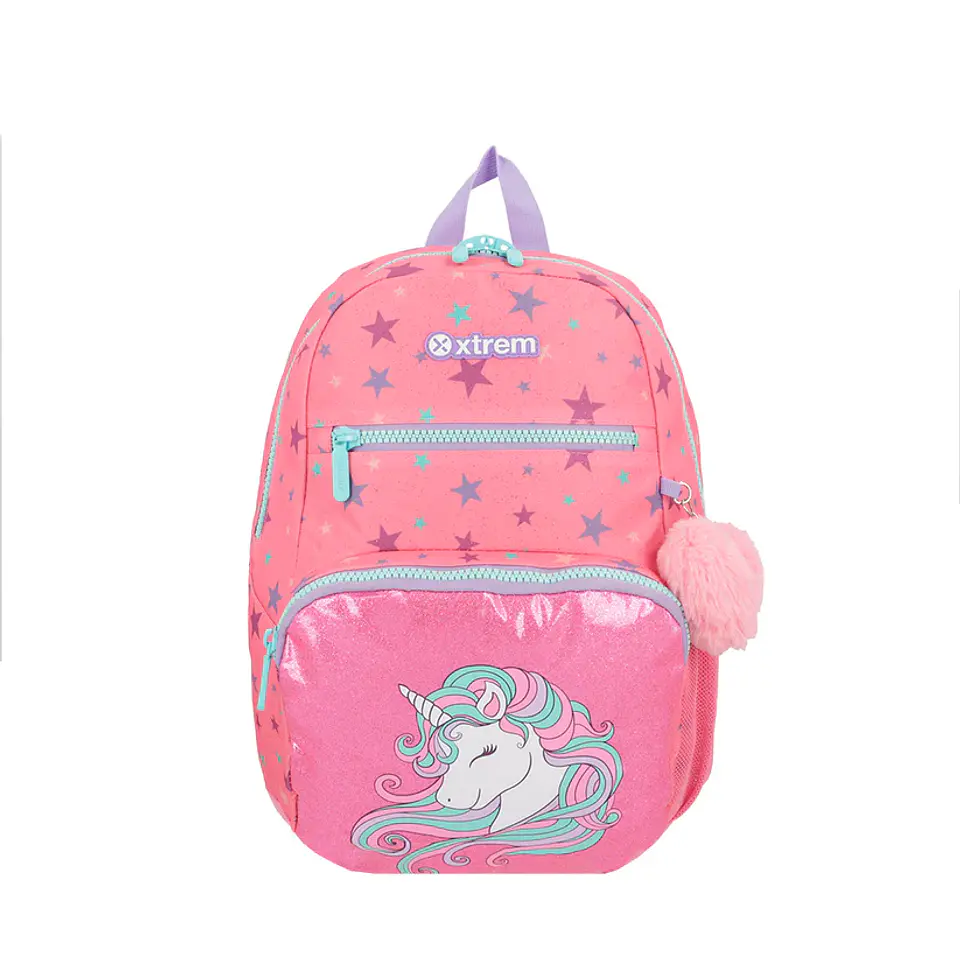 Mochila Unicornio Rosada Saxoline 15106398391CNU 1