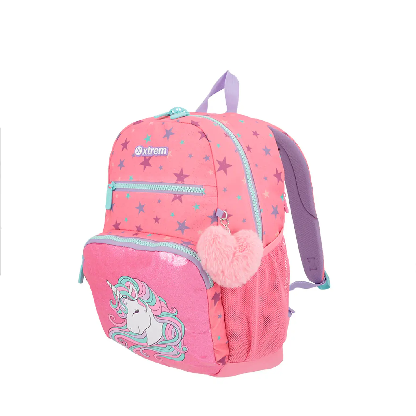 Mochila Unicornio Rosada Saxoline 15106398391CNU 2