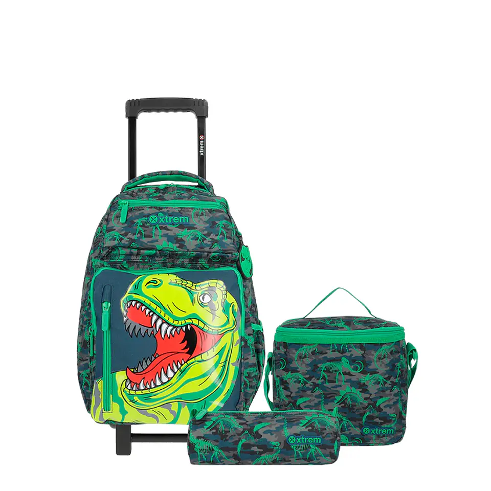 Mochila Dinosaurio Verde Saxoline 15106998271CNU 1