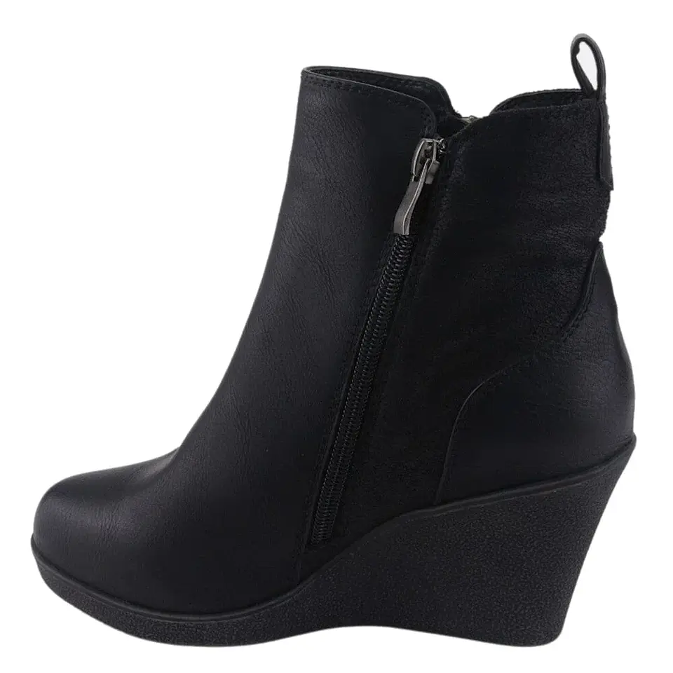 Botín Mujer Negro Chalada 1-WEDGE-41BK 4