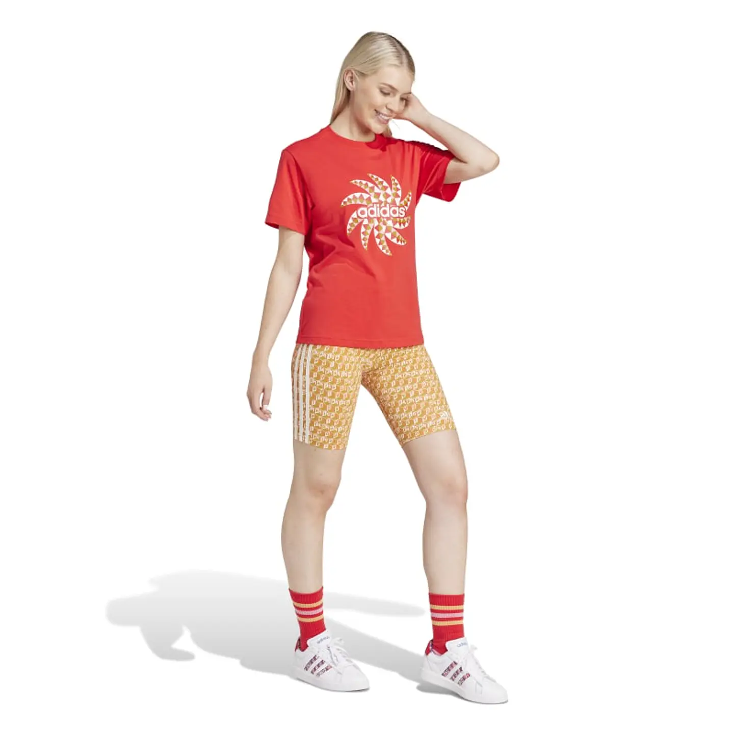 Polera Mujer Roja Adidas IQ4486 3