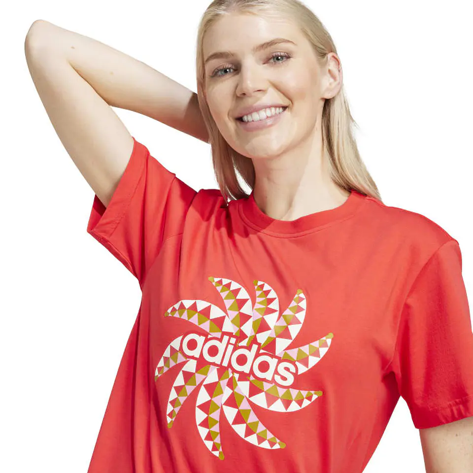 Polera Mujer Roja Adidas IQ4486 4