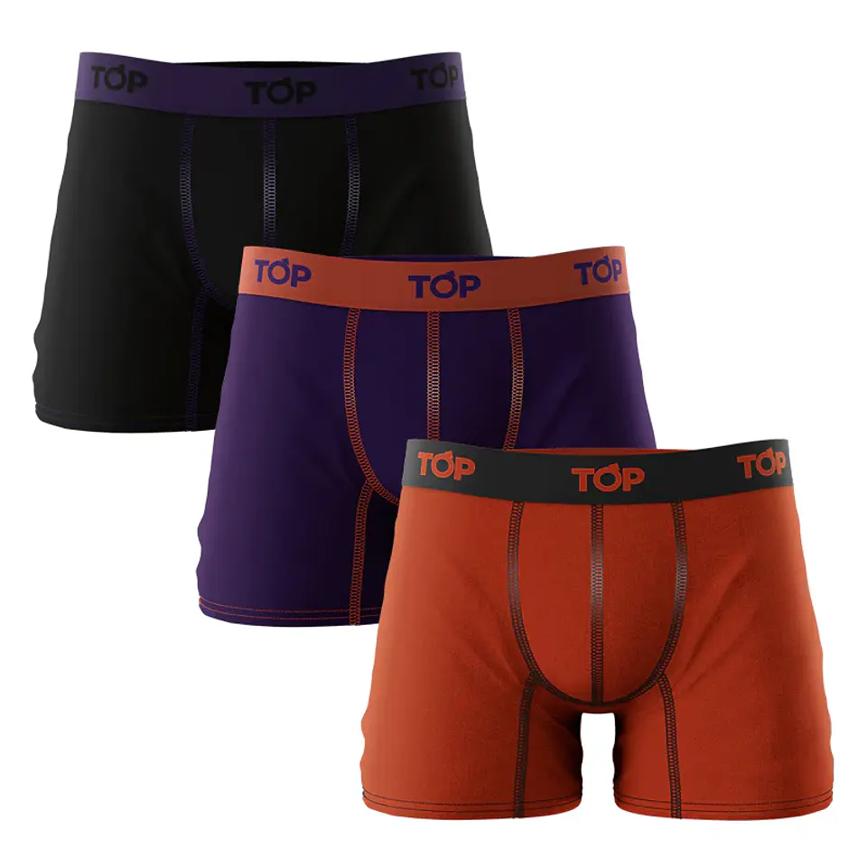 Boxer Hombre Negro Top 208P/3 2