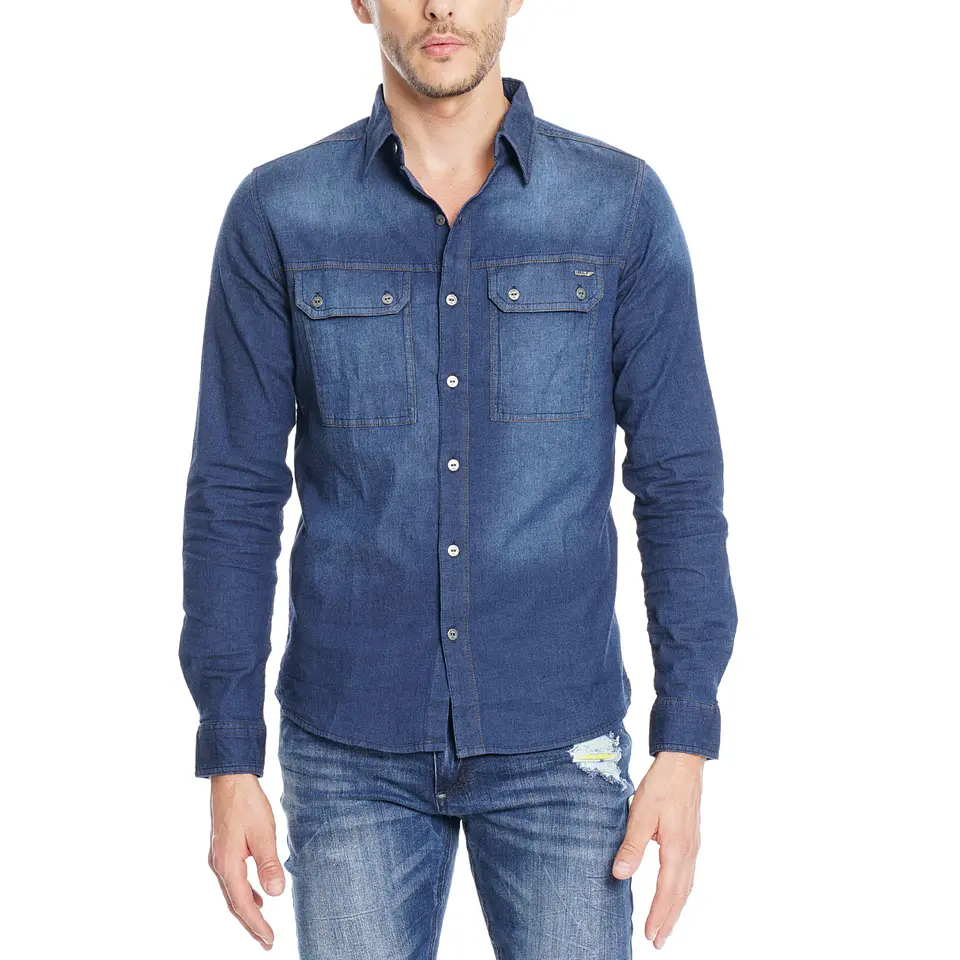 Camisa Hombre Azul Ellus BM082810 1