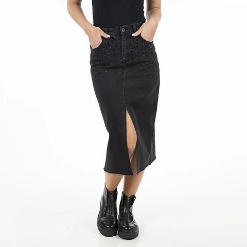 Falda Mujer Negra Ellus LF075040