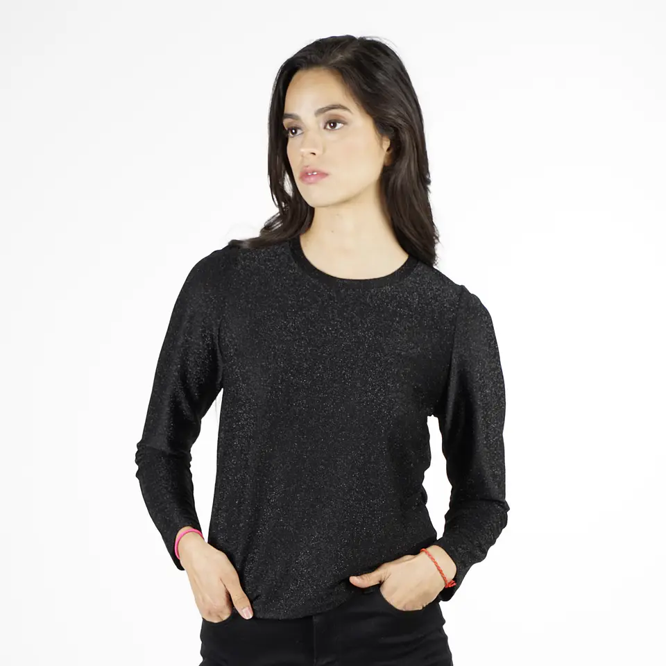 Polera Mujer Negra Ellus DFL90806 1