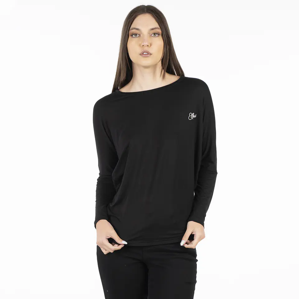 Polera Mujer Negra Ellus DFL50800 1