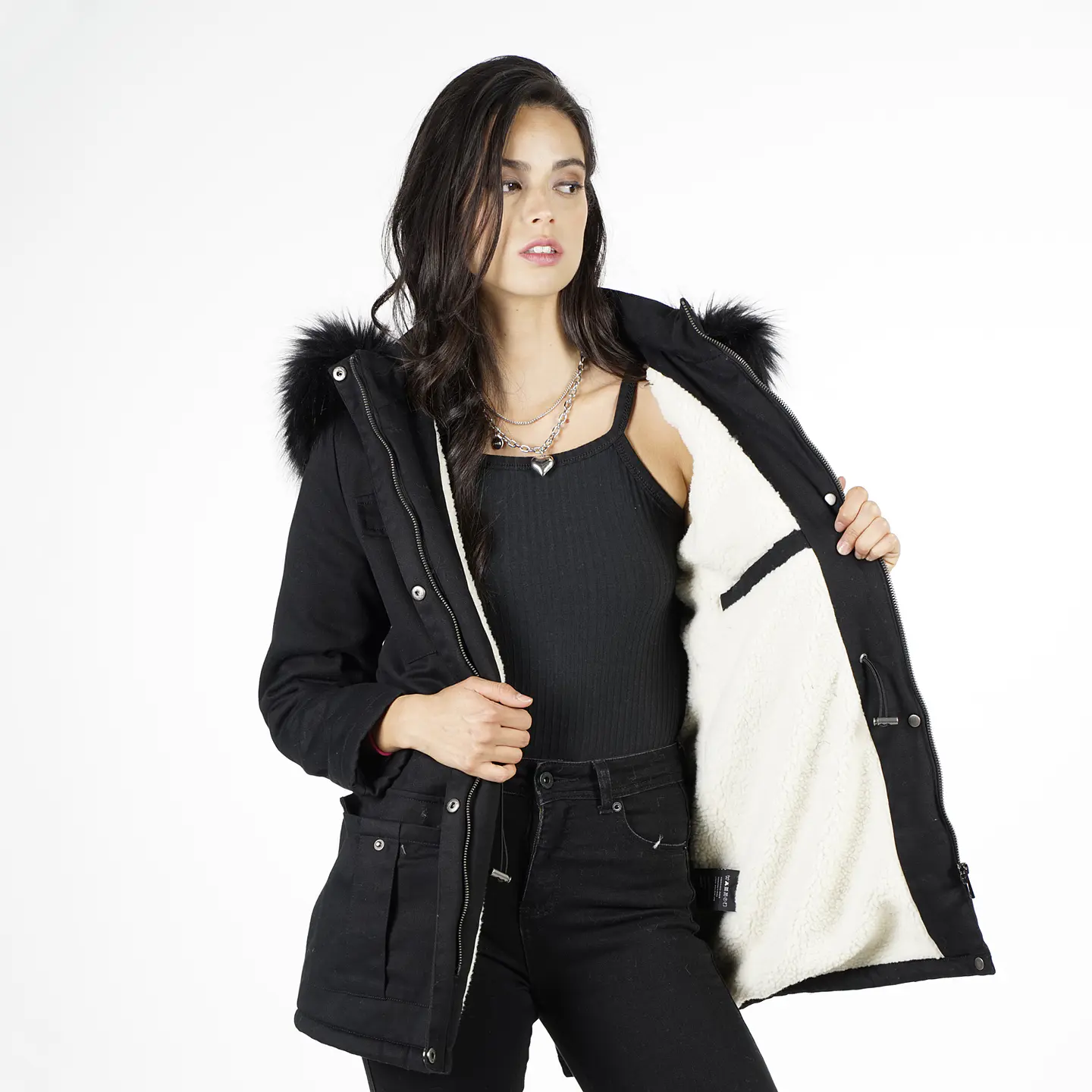 Chaqueta Mujer Negra Ellus IFC24153 3