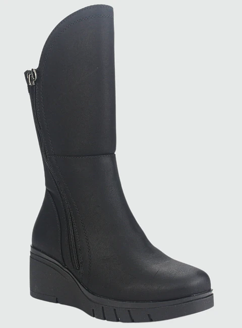 Botín Mujer Negro Chalada 1-WEDGENEW-2BK