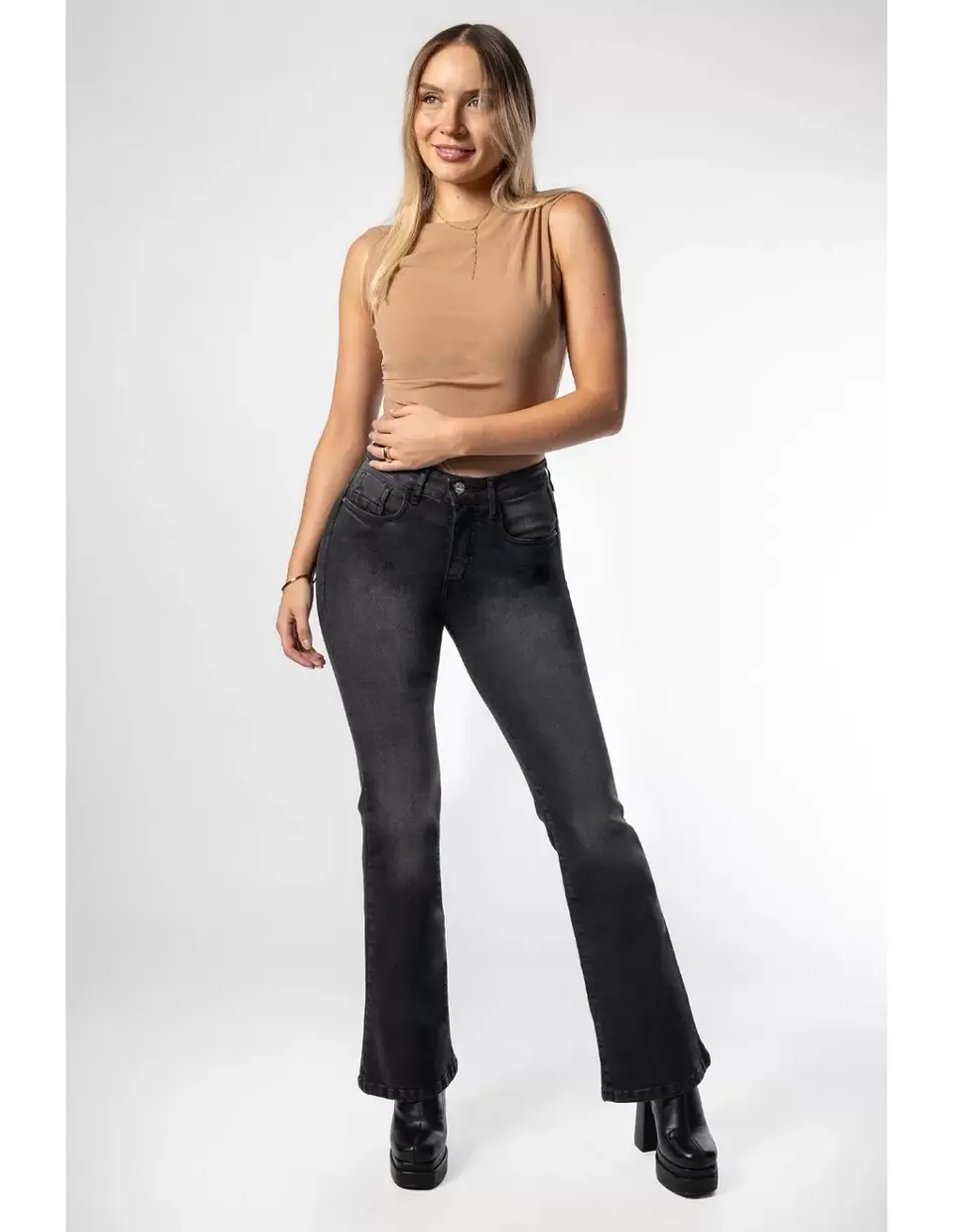 Jeans Mujer Negro Mohicano 3662                 1