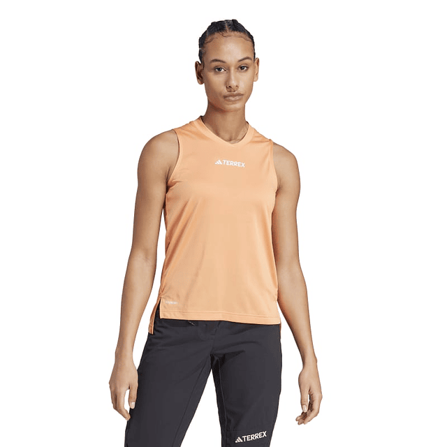 Polera Mujer Naranja Adidas IP4791