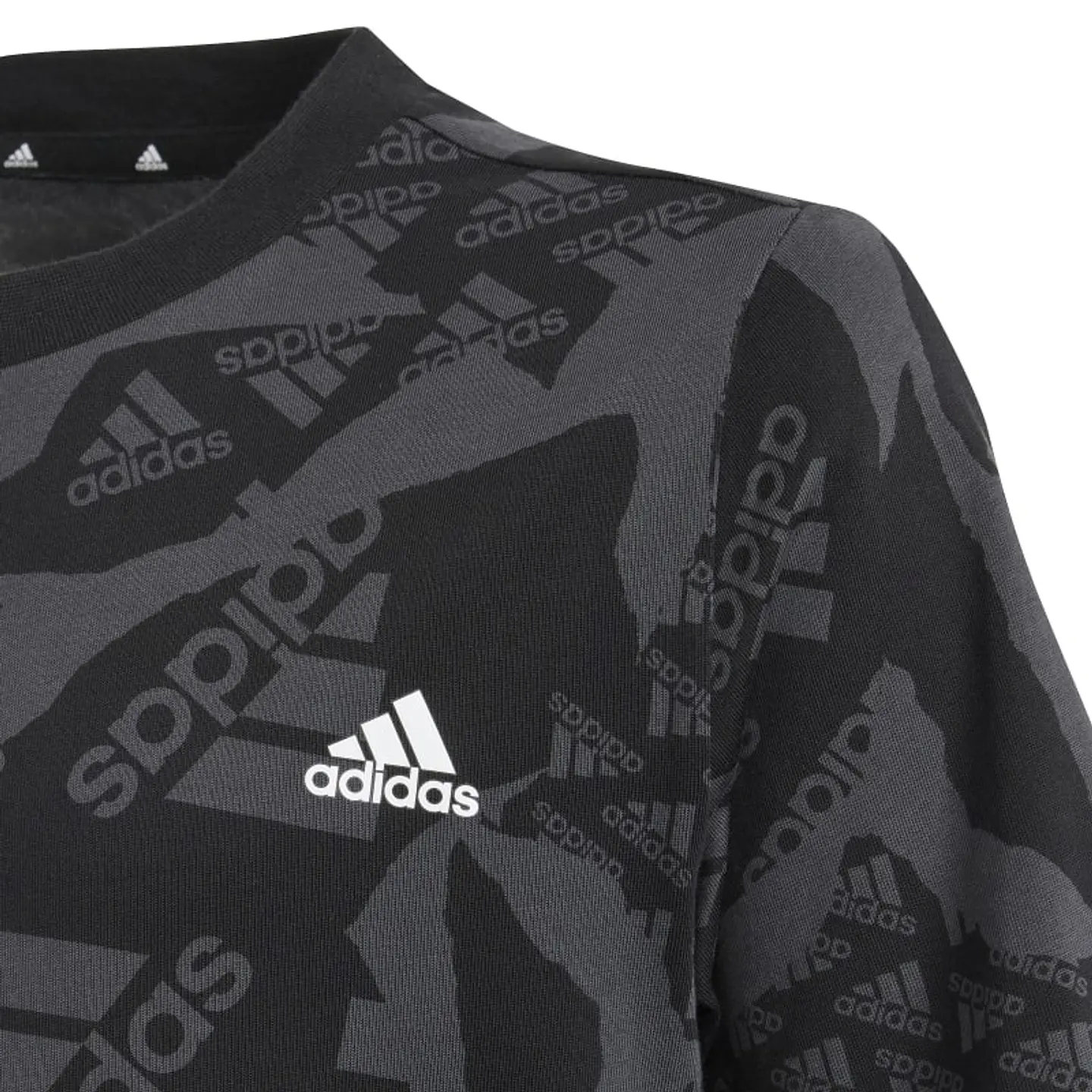 Polera Juvenil Negra Adidas IQ4108 3