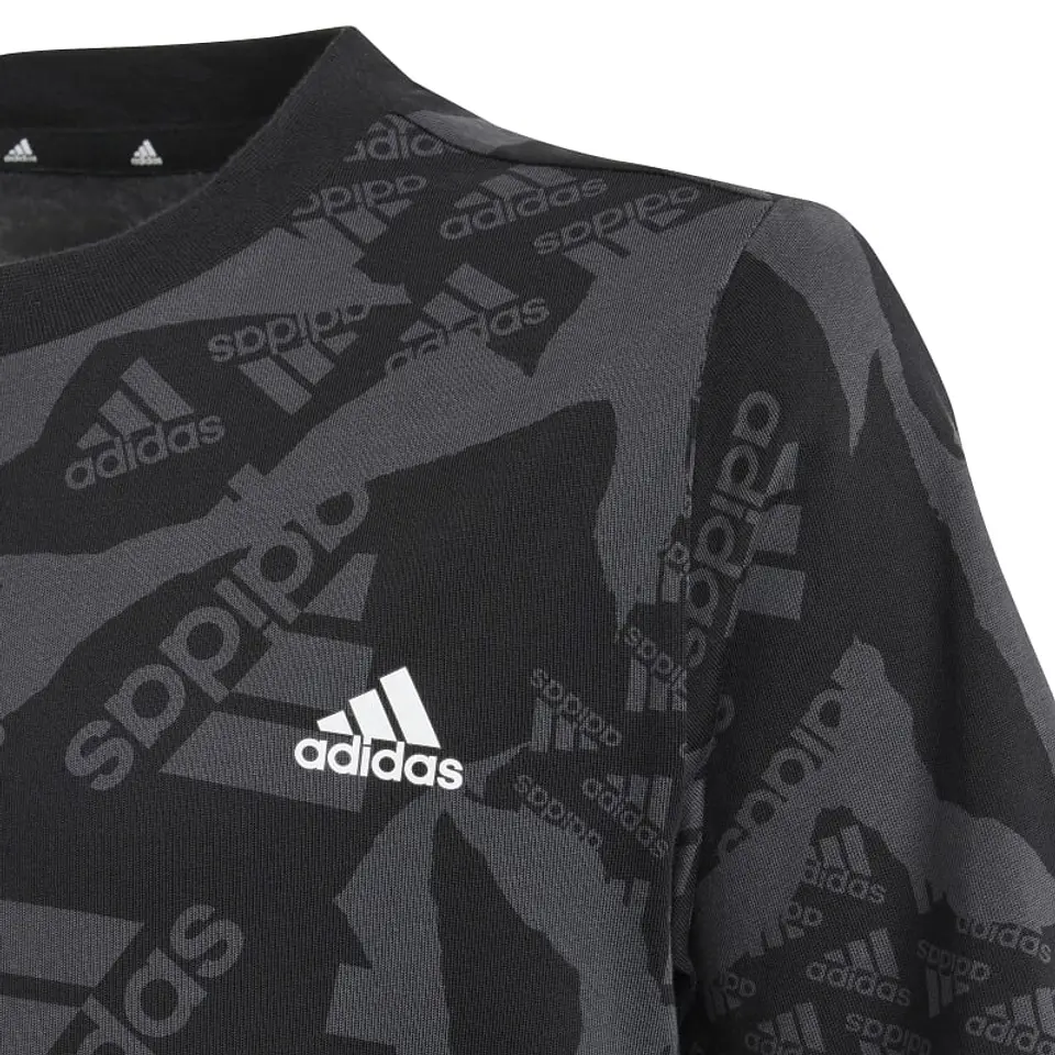 Polera Juvenil Negra Adidas IQ4108 3