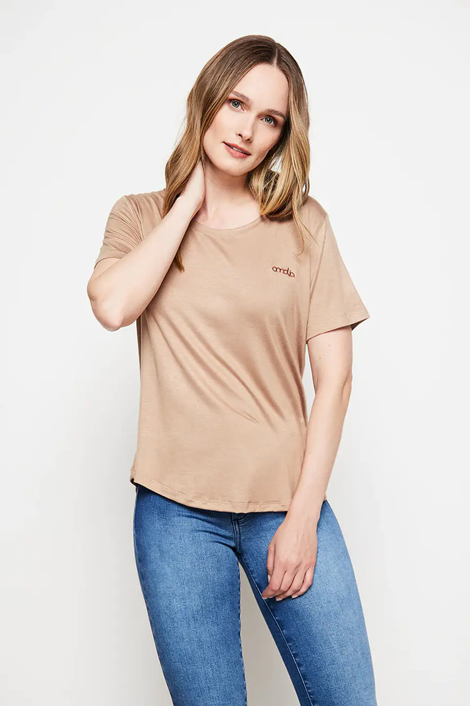 Polera Mujer Beige Amalia 4354 1