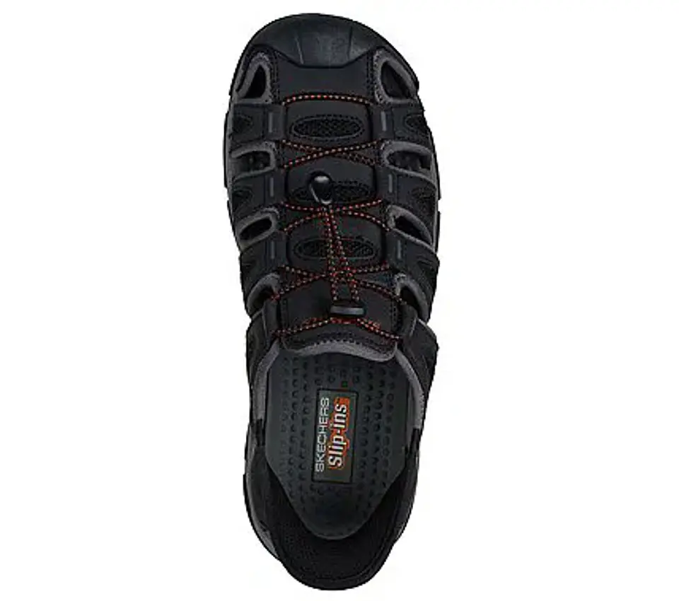 Sandalia Hombre Negra Sckechers 205187BLK 4