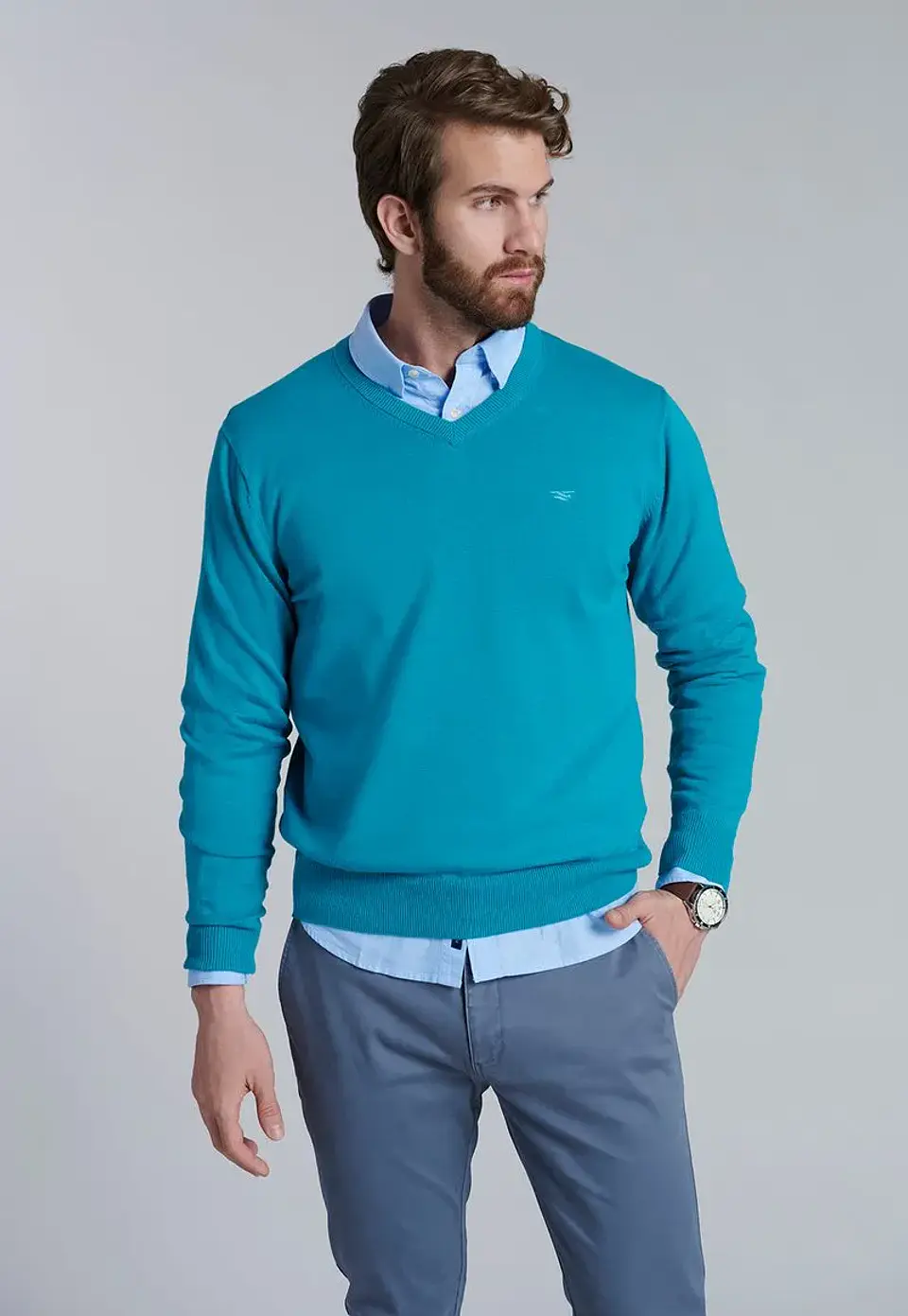 Sweater Hombre Turquesa Ferouch 501601Y-0069 1