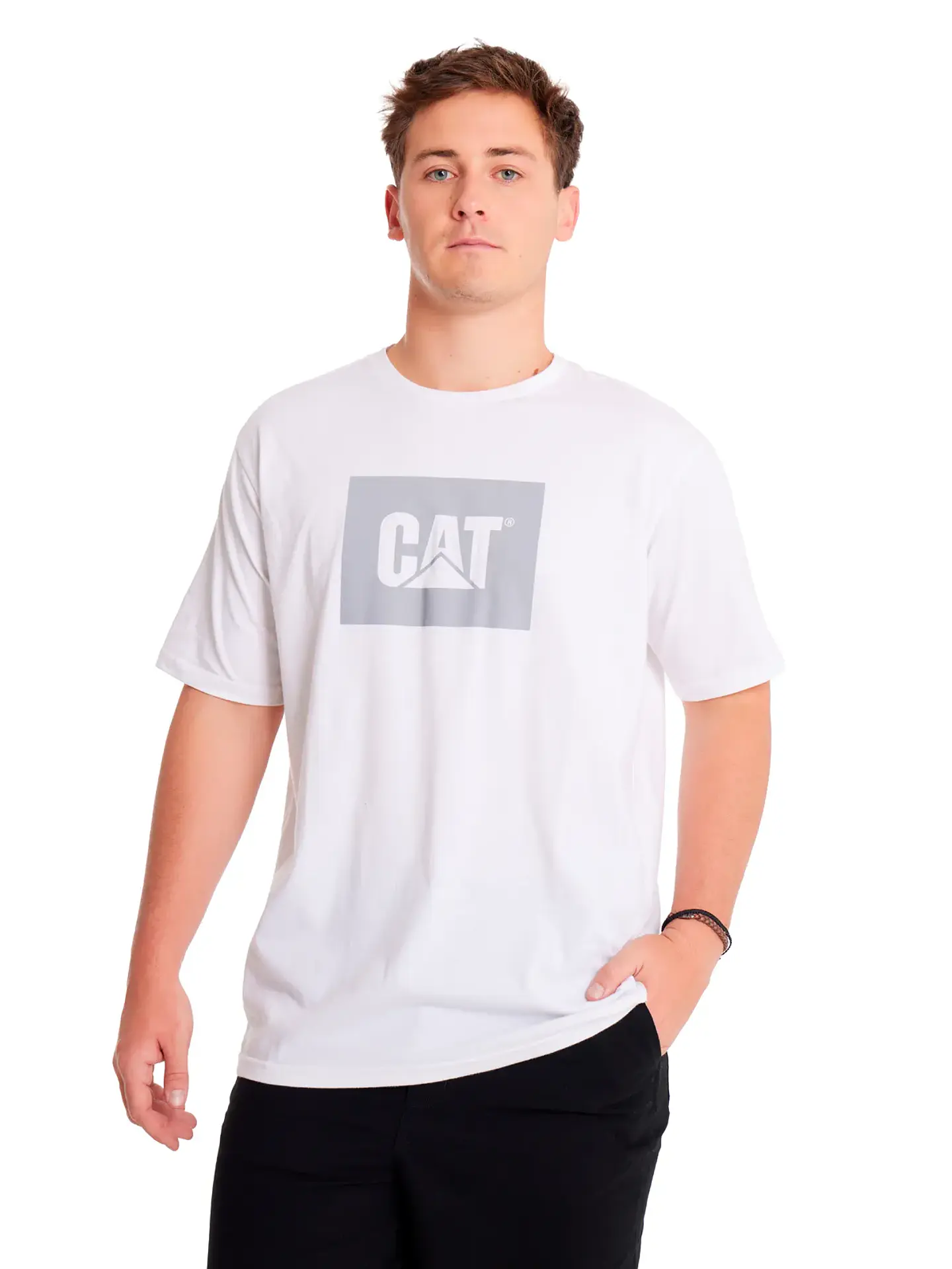 Polera Hombre Blanca Cat 4010482-BOH 1