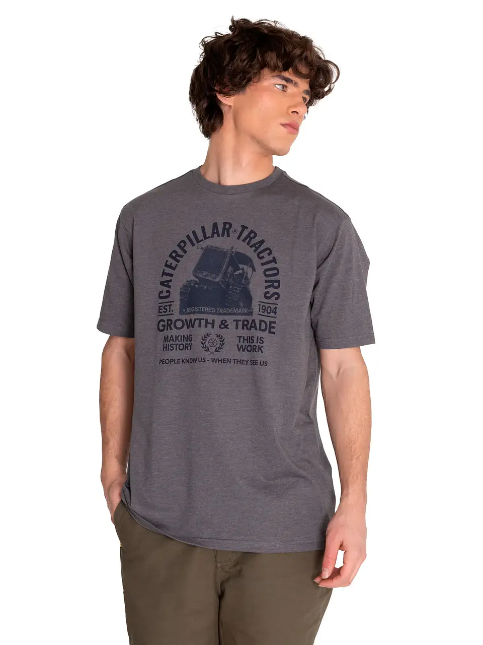Polera Hombre Gris Cat 4010512-RBN 1