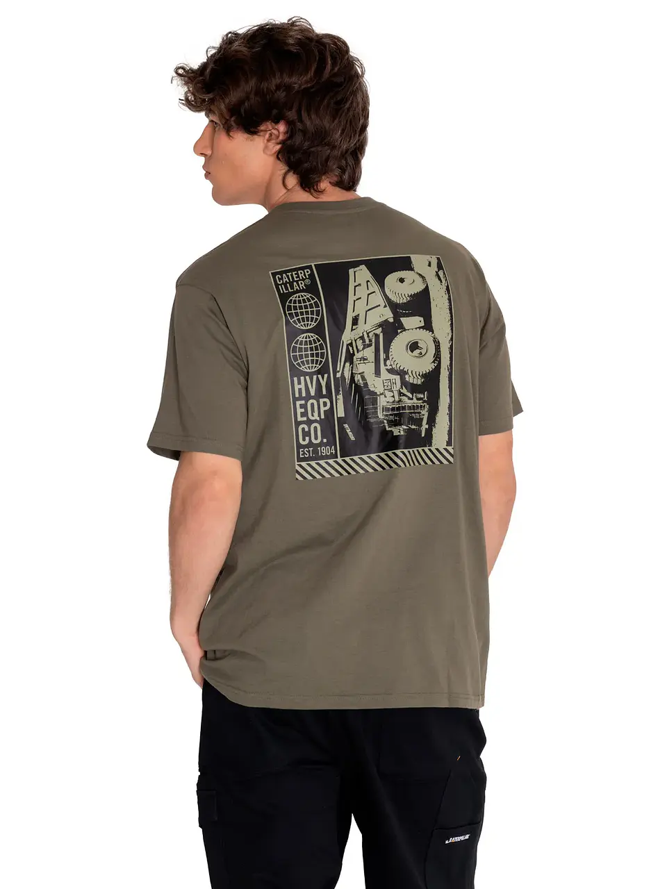 Polera Hombre Oliva Cat 4010522-DR3 2
