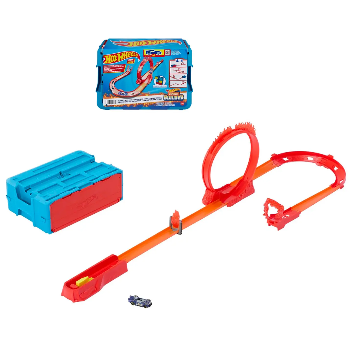 Hot Wheels Pista de Juguete Caja Grande Acrobacias de Fuego Mattel 30647 1