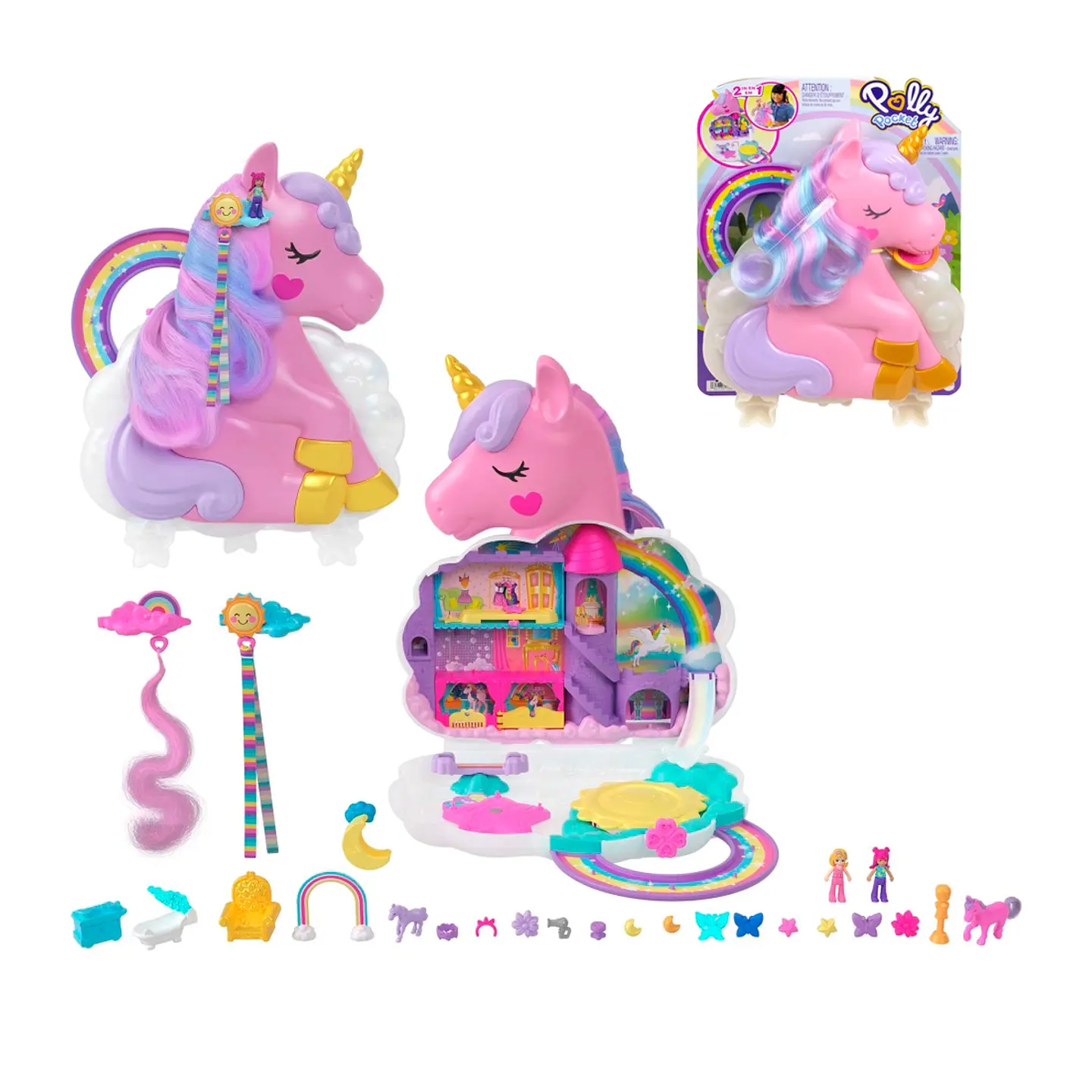 Polly Pocket Set De Juego Unicornio Ansaldo 30686 1