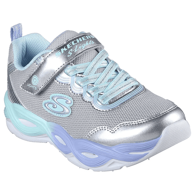 Zapatilla Niña Plateada Skechers 303717LSMLT