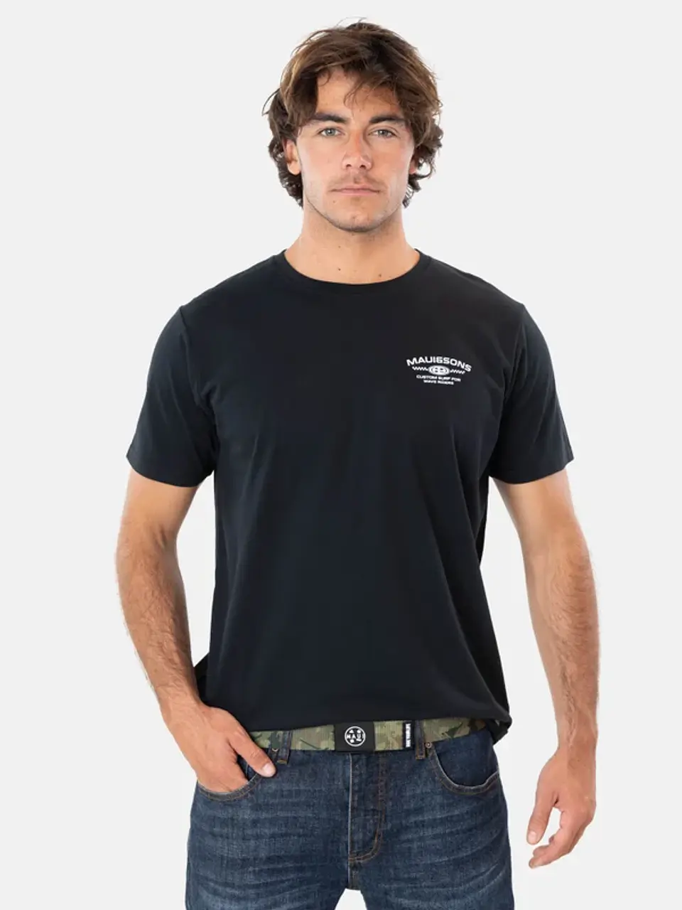 Pack Polera Hombre + Cinturón Negra Maui 5AV1116-MV 1