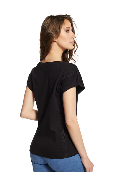 Polera Mujer Negra Amalia 4467