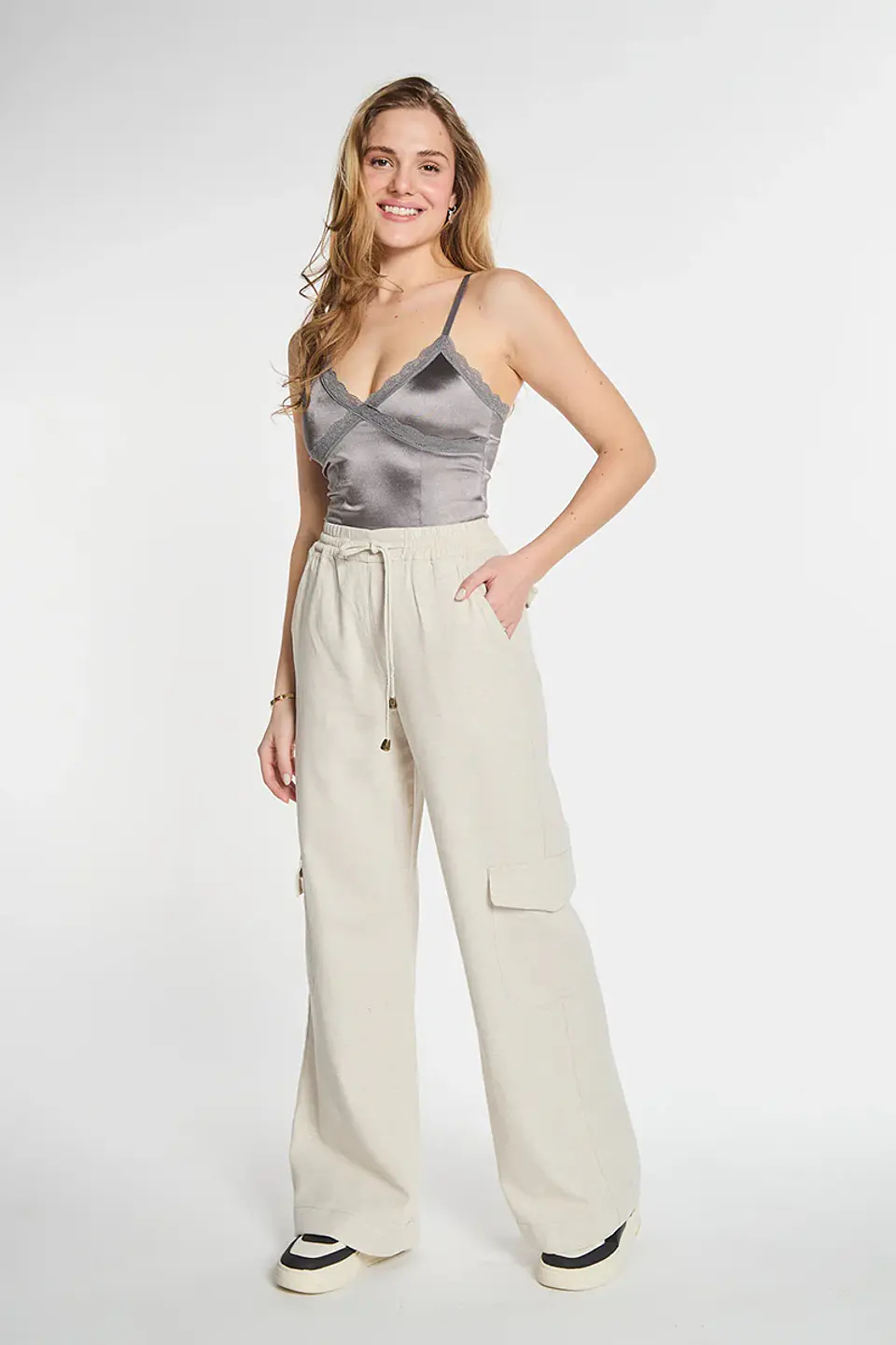Pantalón Mujer Beige Amalia 4671 1