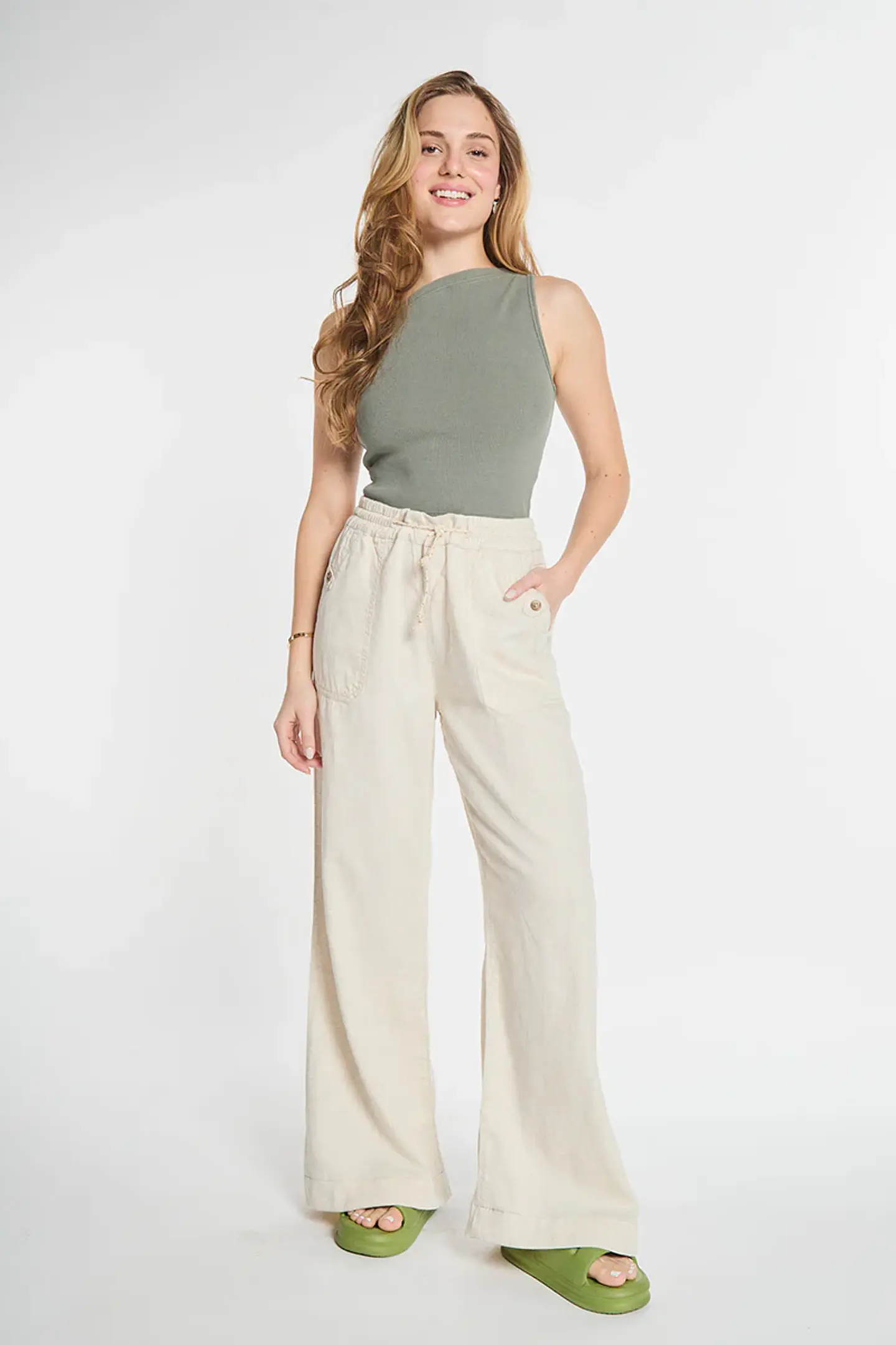 Pantalón Mujer Beige Amalia 4807 1