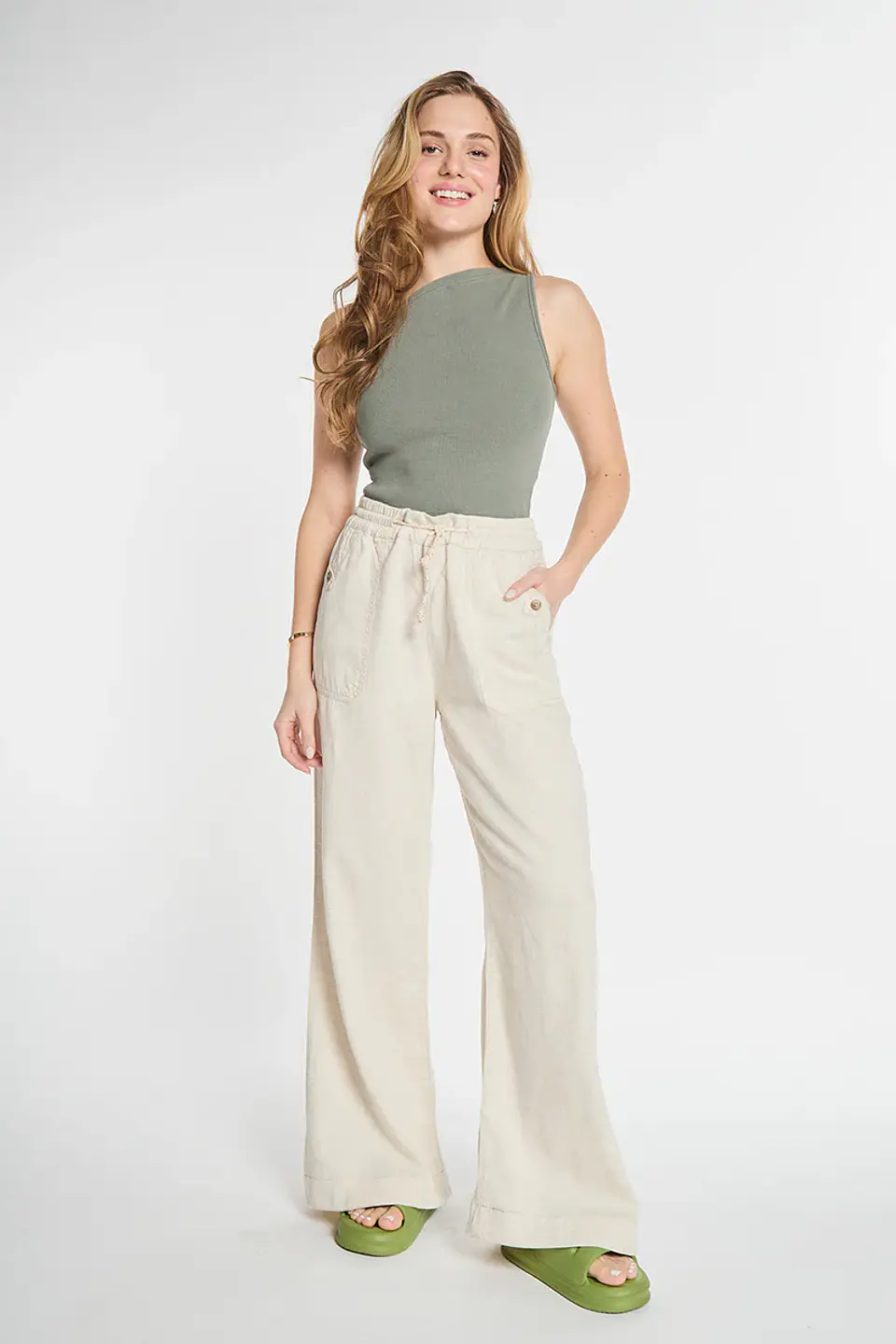 Pantalón Mujer Beige Amalia 4807 1