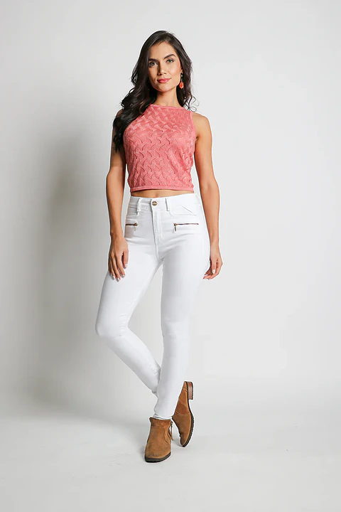 Jeans Mujer Blanco Amalia 4832